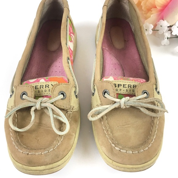 Sperry Top-Sider Angelfish Linen Floral Shoes Sz 8 - Picture 4 of 8